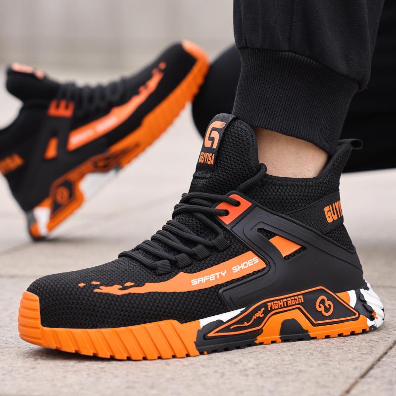 Labor Insurance Shoes, Smash-proof and Puncture-proof Men's Steel Baotou High-top New Safety Shoes