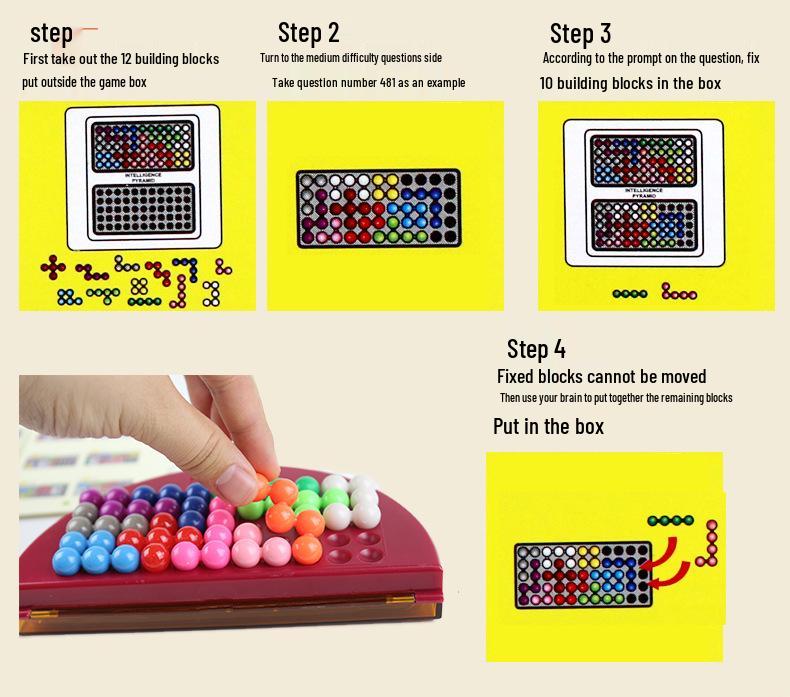 Qi Ji Pyramid Wisdom Beads: Children's Logical Thinking and Reasoning Toy