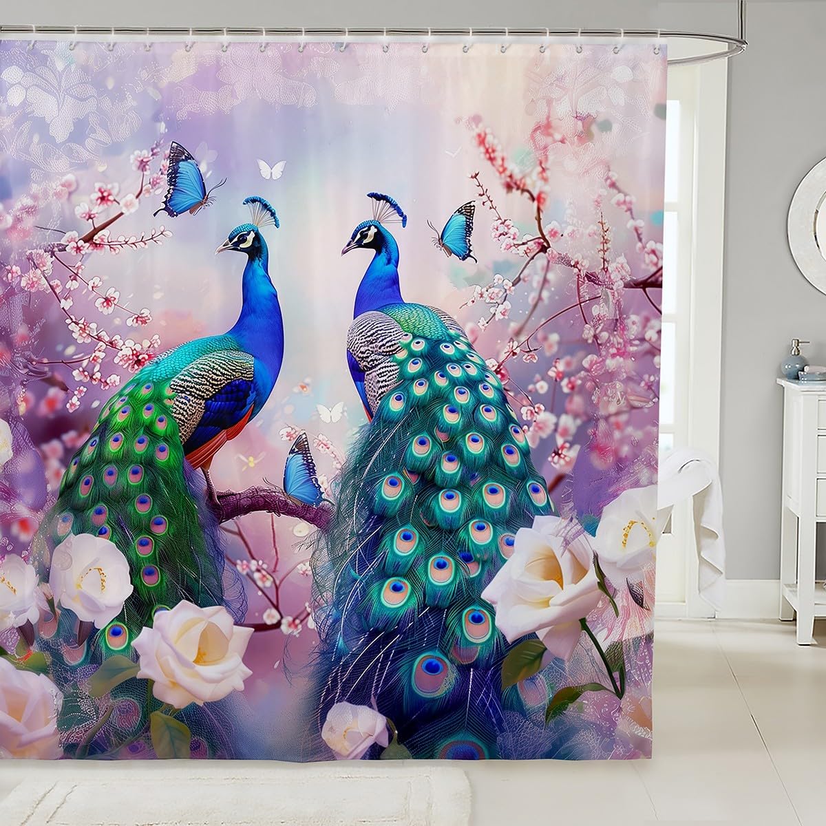

Kawaii Sushi Shower Curtain Cute Mushroom Printed Waterproof Bathroom Curtain, Cartoon Japanese Style Kids Boys Bath Curtain W60H190(CM)-1 Pcs
