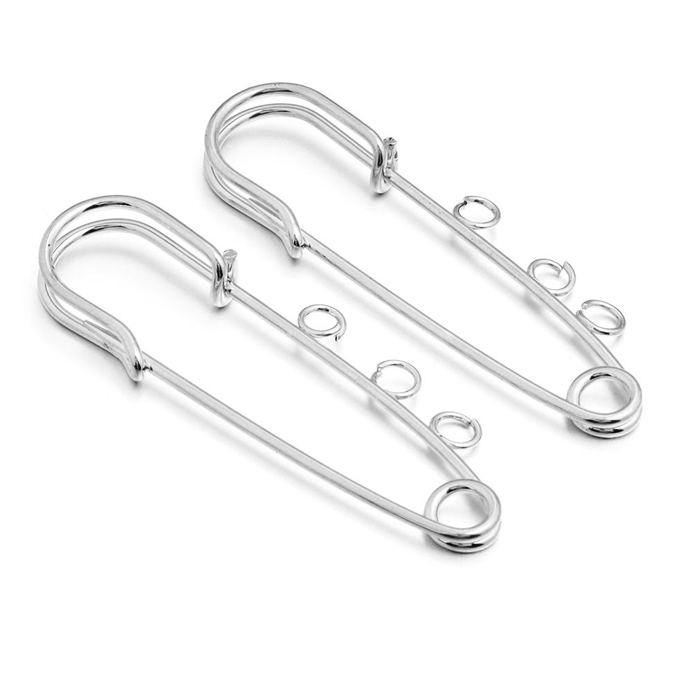 5-10pcs/lot Gold Safety Pins Brooches Blank Base Brooch Pin with Holes Fasteners Pin For DIY Jewelry Making Supplies Accessories