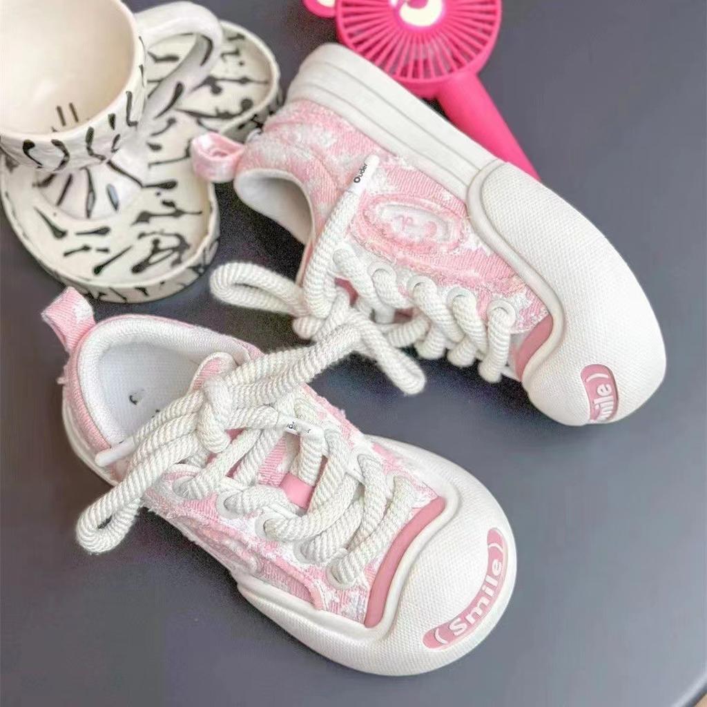 2025 Spring and Summer Board Shoes, Xiaoxiangfeng Female Students, High School Students Gain Height, Thick Soles, Cute Big Head Board Shoes