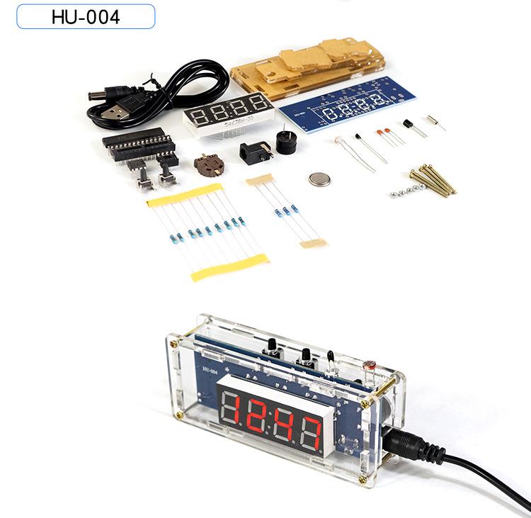 DIY LED Microcontroller Clock Kit: Build Your Own Digital Alarm Clock
