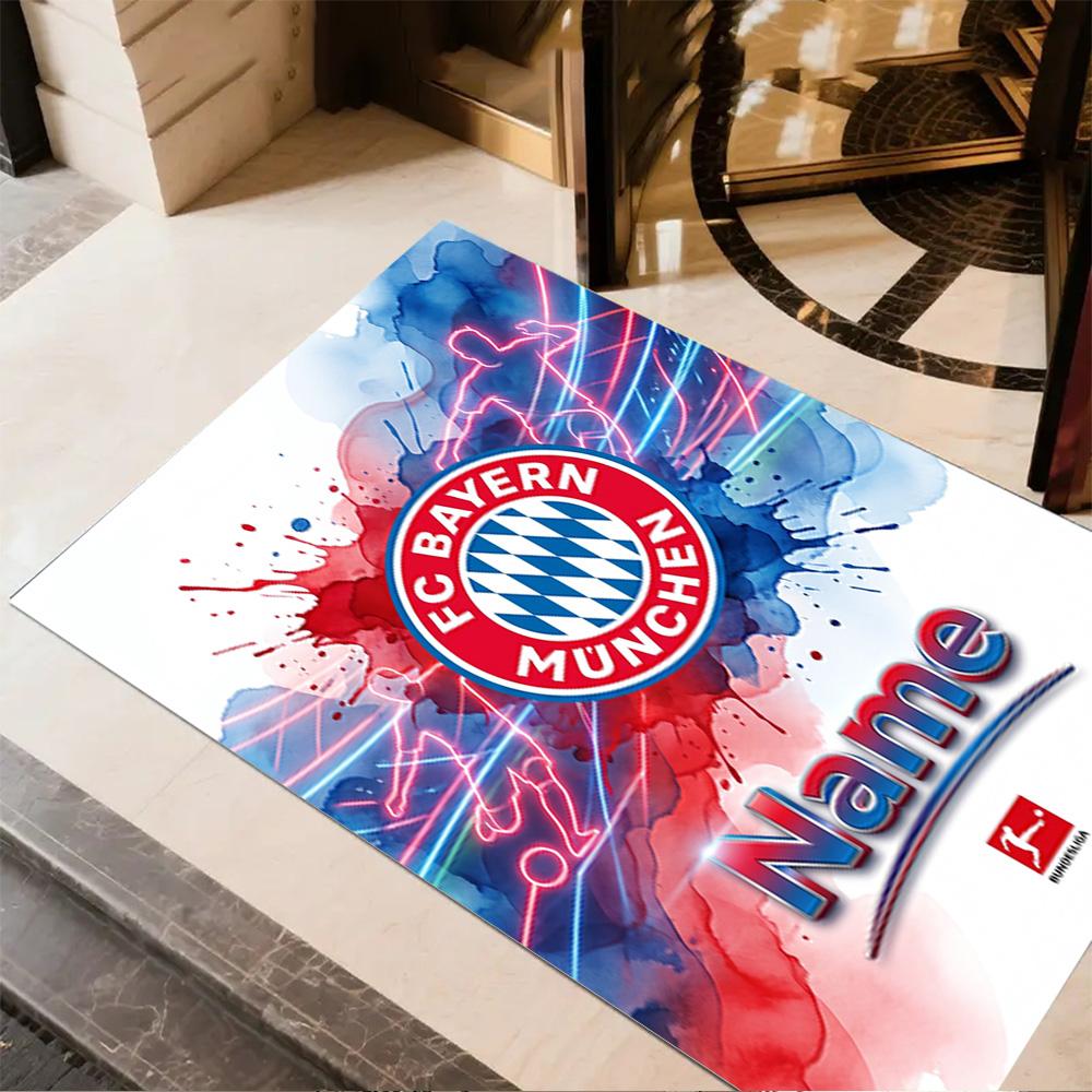 Bayern Munich Fan Artwork Carpet Suitable for Game Room Entryway Kitchen Outdoor Anti-slip Rug Decorate Offices Wedding Party Gift