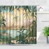 Tropical Paradise Shower Curtain, Exotic Plants & Animals, Waterproof for Bathroom Decor, Enhance Home with Nature's Beauty