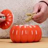Household Creative Pumpkin Ceramic Tea Jar Moisture Storage Can Personalized Small Sealed Snack Can Simulated Vegetable Jar