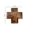 17.78 Cm Wood Puzzle 3D Puzzle Wood, Brain Teaser Puzzles for Adults Wooden Toys and 3D Brain Teasers Educational Games Plus Sign Shape