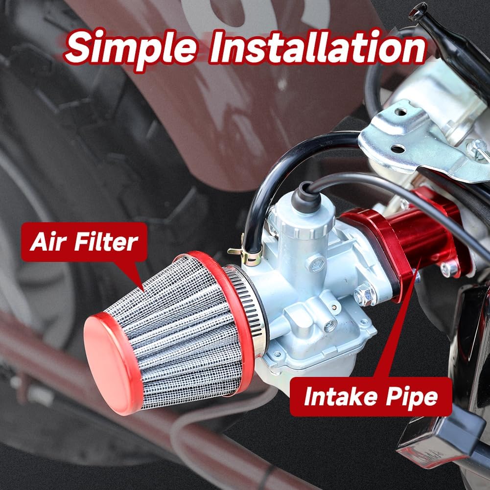 FVRITO VM22 26mm Carburetor Throttle Assembly Main Jets Kit for Predator 212cc 224cc 196cc Non Hemi Coleman CT200U BT200X Mini Bike KT196 Go Kart