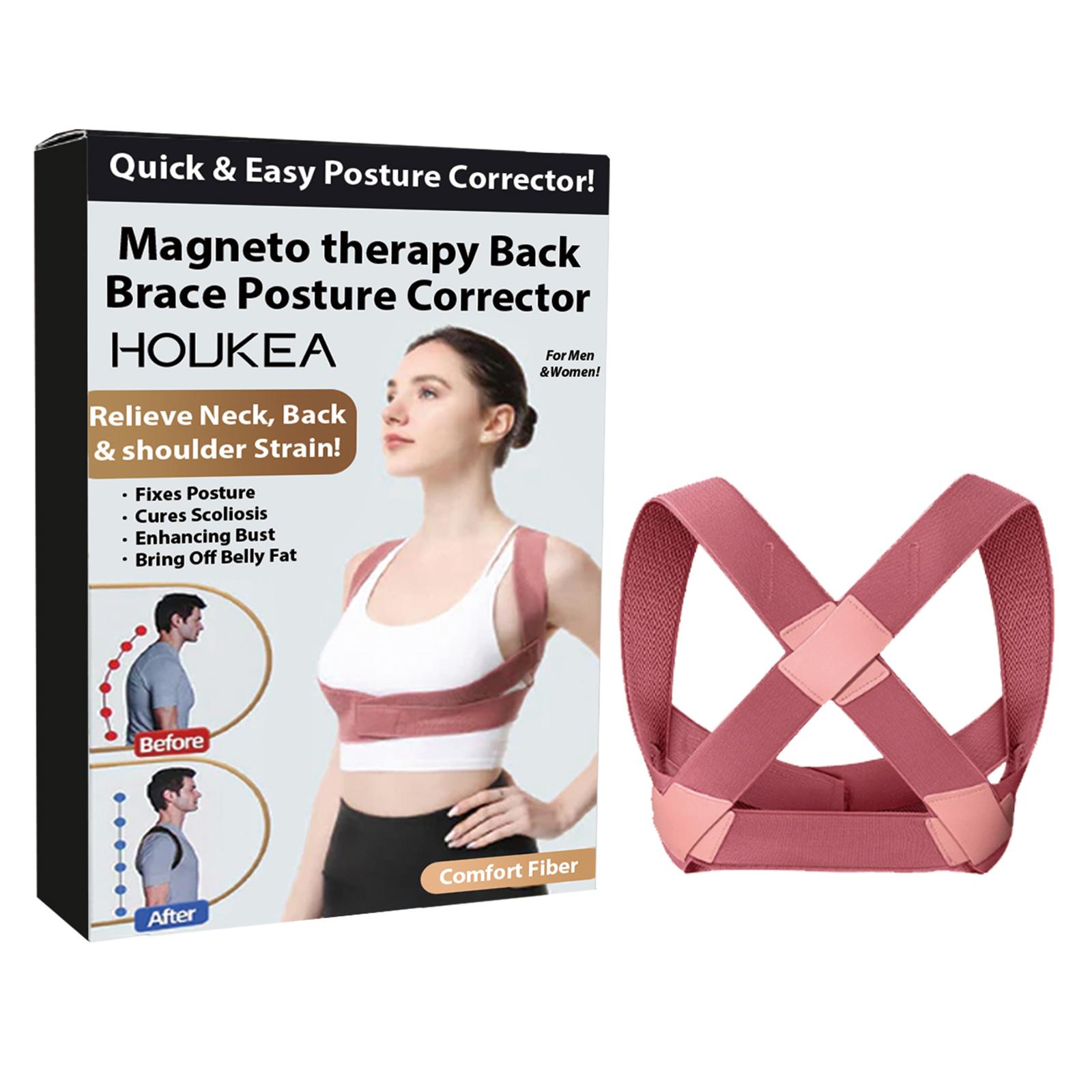 

HOUKEA HKB08-A001-1-WH1 Back Support Posture Corrector Magnetic Adult Hunchback Correction Belt A