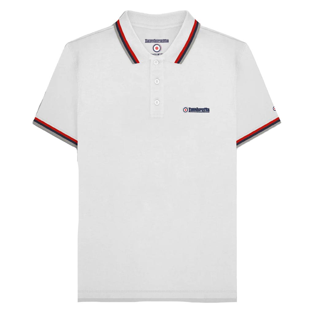 LAMBRETTA Mens SS25 Triple Tipped Polo Shirt