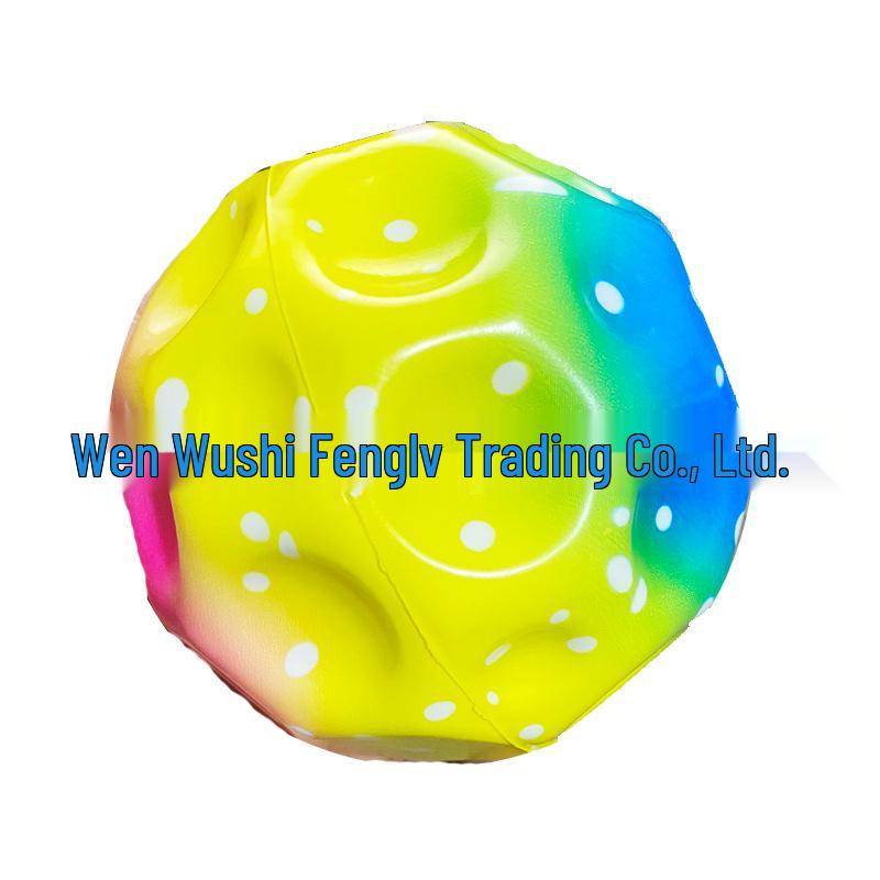PU High Bounce Moon Ball - Elastic Multi-hole Decompression Toy 10cm