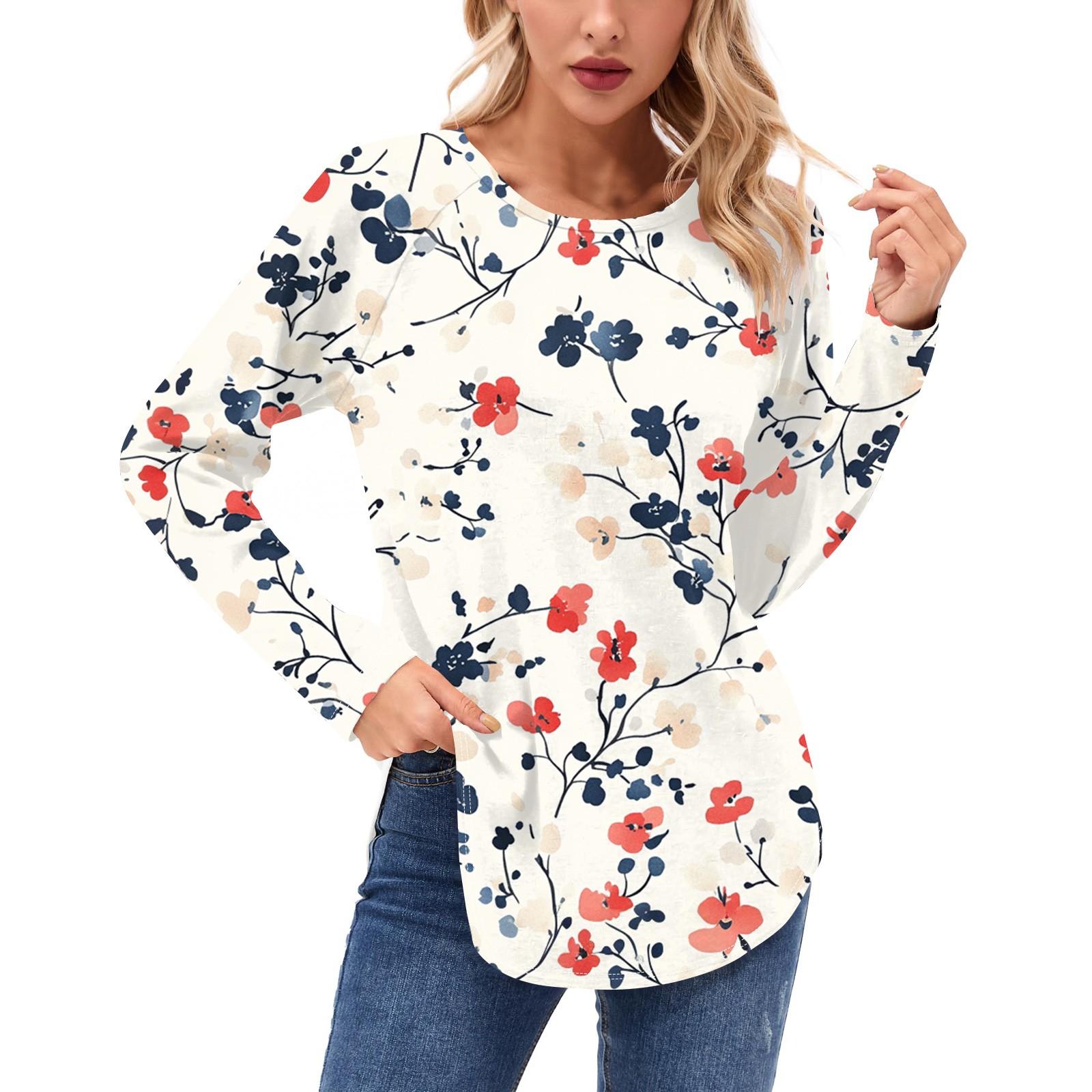 

Женские рубашки с длинным рукавом, повседневные модные туники, топы с круглым вырезом, базовая свободная футболка XL белый