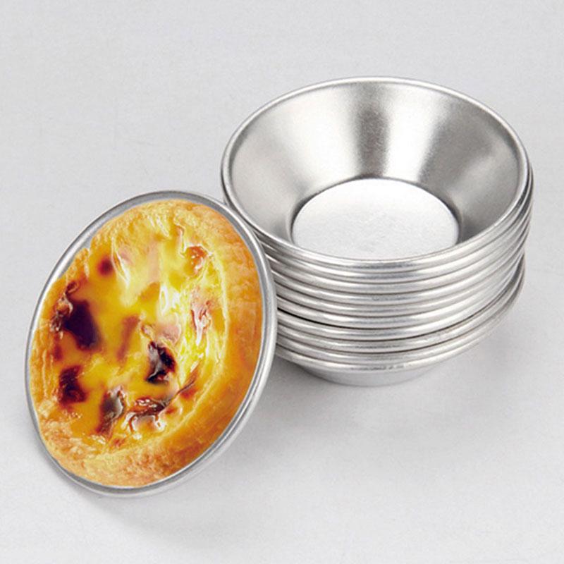 Reusable Aluminum Alloy Egg Tart Mold Baking Accessories Cookie Pudding Mould Mooncake Mini Pie Muffin Cake Cookie Cups Mold