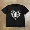 HOT SALE Y2K T-shirt Skull Print New Harajuku Retro Hip Hop Kawaii Large Small T-shirt Men's Short Sleeved Clothing Street Wear