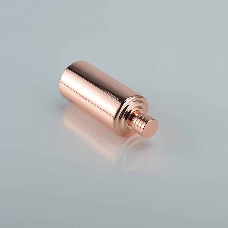 Gold Electroplated Black Hip Flask: 304 Stainless Steel, Cylindrical Baijiu Bottle, 1-2 Jin Maotai Style.