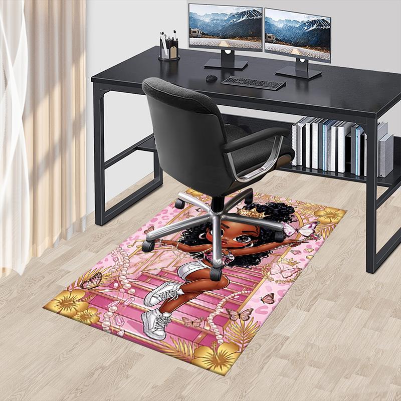 1PC Princess Butterfly Non-Slip Floor carpet, Office, family, bedroom, Studio - Large Area Rug, Decorative Mat, Longlasting Material-C0438