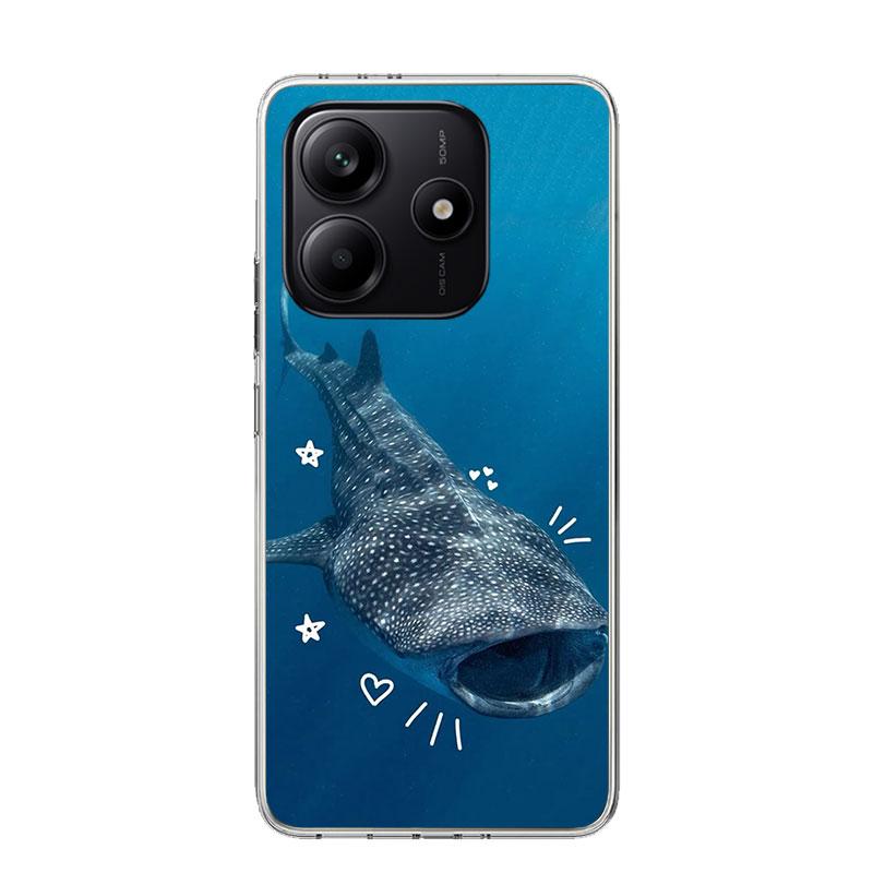 Ocean Whale Shark Phone Case For Xiaomi Redmi Note 15 14 13 12S 12 Pro Plus 11S 11E 11 11T 10S 10 Art Soft Pattern Cover Redmi N