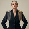Metal Shoulder Board Badges Tassel Chain Fringed Epaulet Decoration Vintage Brooch Pin  For Jacket