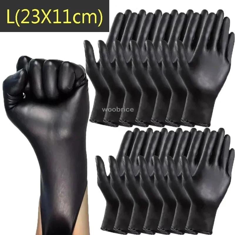 50/100/200pcs Disposable Black Nitrile Gloves, Kitchen, Tattoo, Hair Dye Gloves, Food Processing, Household Small Tools