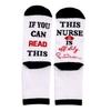 1 Pair Nurse Socks Novelty If You Can Read This Offduty Letters Jacquard Designs Comfortable Breathable Cotton Socks