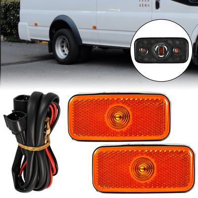 2X Auto Gelb Seite Marker Licht Lampe Reflektor Objektiv Abdeckung 1671689 Für Ford Transit MK6 2006-2013/MK7 2000-2006 VYC155034AC