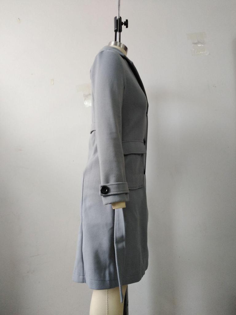 Autumn/Winter High-End Slim Wool Coat Windbreaker for Women – 4 Colors, 8 Sizes