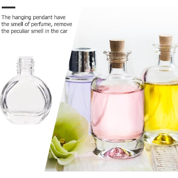 1pc Pendant Car Diffusers for Essential Oils - Hanging Air & Perfume Bottle - Automatic Air Diffuser - Glass Bottle - Pink