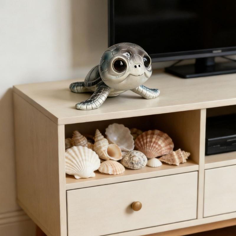 Kleine Schildkröten Tierfiguren Harz Meeresschildkröten Statuen Meerestiere Sammlungen Schildkröten Skulpturen Verzierung Heimdekorationen