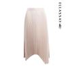 ELLASSAY Women's High-Waist Irregular Pleated Midi Skirt
