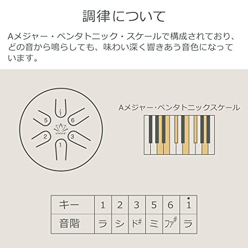 One Tone ONETONE Tongue Drum, A Major Pentatonic Scale, 6 Notes, 3" Silver, OTTG-03/SV [Includes Instruction Manual, 1 Mallet, and Key Number Sticker]