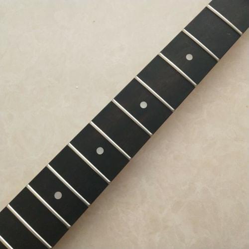 22-fret 25.5-inch Maple Guitar Neck with Ebony Fingerboard and Dot Inlay Replacement