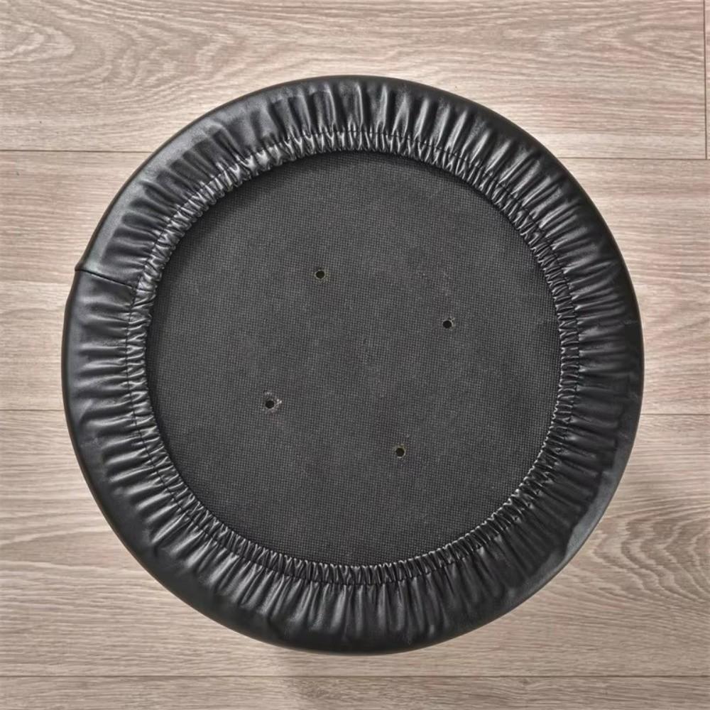 PU Leather Round Seat Cover Waterproof All Inclusive Rotating Chair Slipcover Dustproof Solid Color Bar Stool Chair Cover