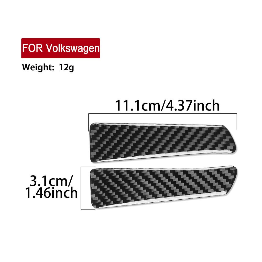 For Volkswagen ID.4 2021-2026 Front Door Trim Sticker Black Carbon Fiber Interior Accessories Decor Upgrade Not for US Models
