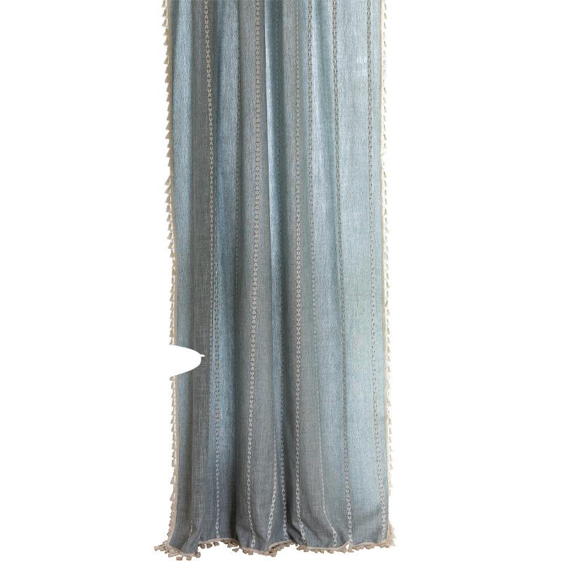 Embroidery Hollow Out Small Window Decorative Curtains Dining Room Bedroom Balcony Kitchen Semi-Blackout Curtains