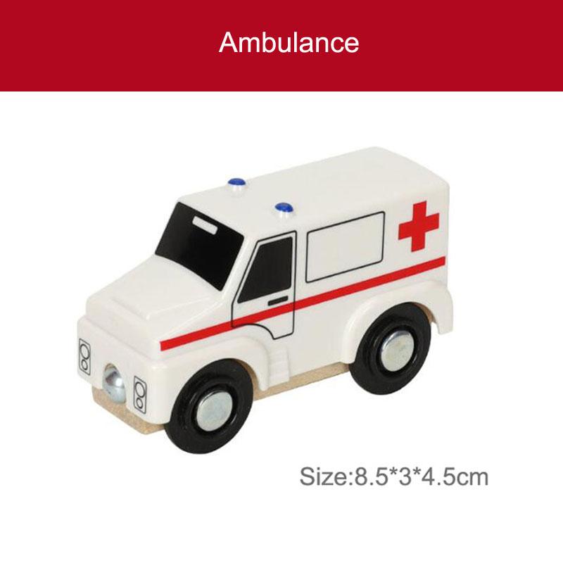 Wooden Magnetic Train Car Locomotive Toy Wood Railway Car Accessories Toys for Kids Gifts Fit Wood Biro Thomas Tracks