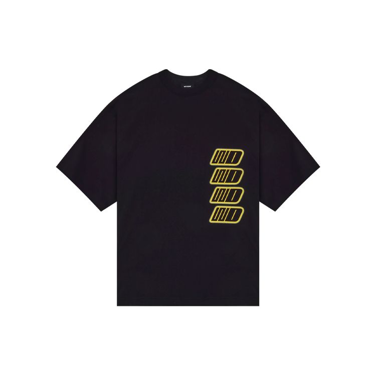 We11done Ss22 Side Logo Print Round Neck Short Sleeve T-Shirt Unisex T-Shirts Black WD-TT1-22-659-U-BK