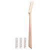 Rose Gold Facial Razor, Stainless Steel Blades, Set of 5