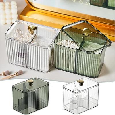 Acrylic Cotton Swab Storage Box Desktop Dust-Proof Transparent Makeup Removal Lipstick Cosmetics Storage Holder Organization