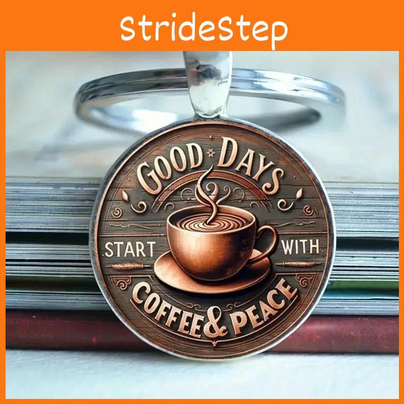 Vintage Coffee Cup Keychain With Zinc Alloy Material For Gift Giving And Souvenir Collectors