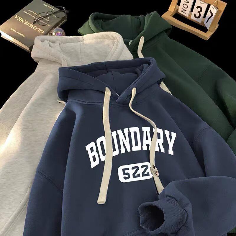 

Унисекс-куртка-свитшот в стиле американского ретро с подкладкой из бархата для весны, осени и зимы 2XL