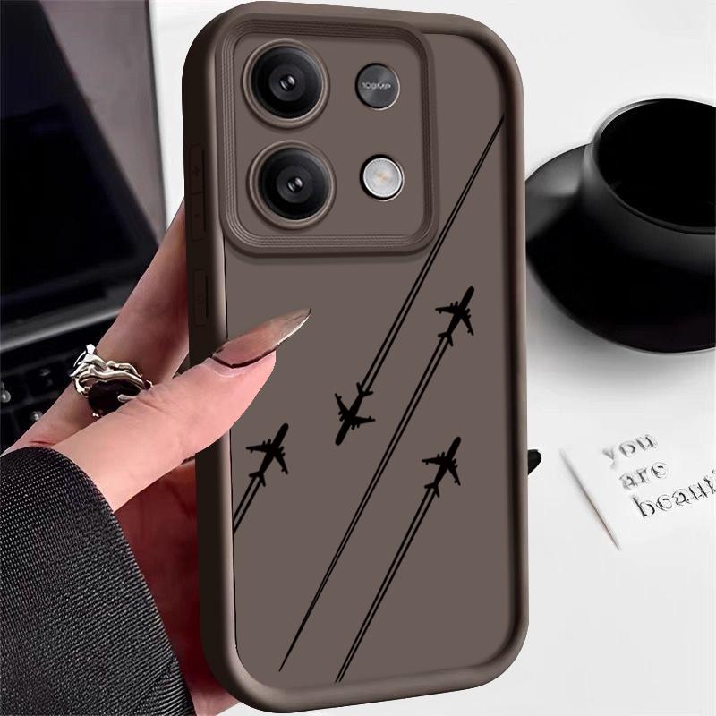 Airplane Pattern TPU Case For Xiaomi Redmi Note 13 14 Pro Plus 12 13 14 11 5G 13C Poco X6 X5 M6 F6 14T 13T Pro Soft Phone Cover