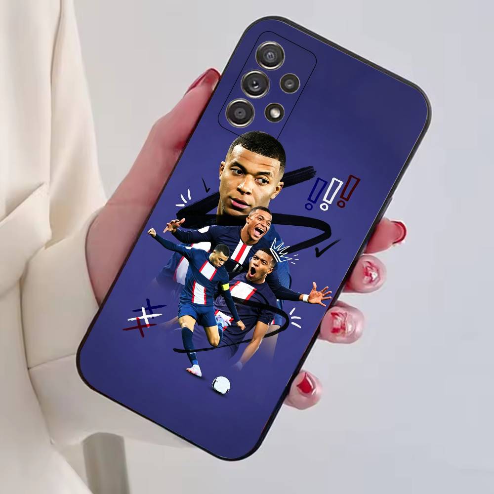 Football S-Star M-MbappeS-S Phone Case For Samsung S25,S24,S21,S22,S23,S30,Ultra,S20,Plus,Fe,Soft Silicone Black Cover