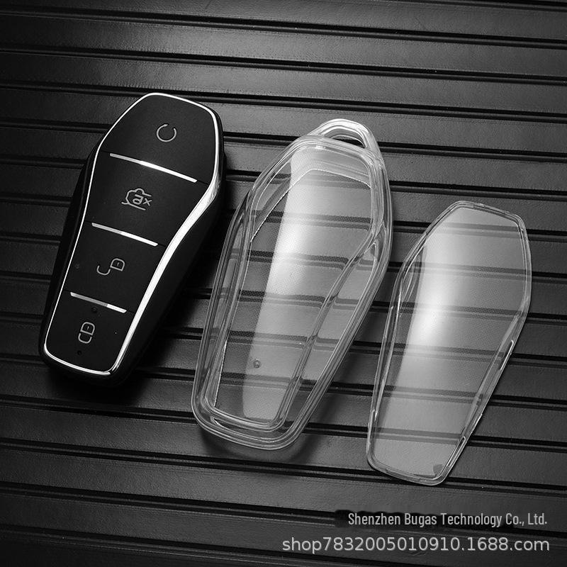 Transparent Car Shell Buckle Bag for 22 BYD Dolphin, Han Song Plus, Tang DMI, Qin Pro, Yuan E2 Key Covers.