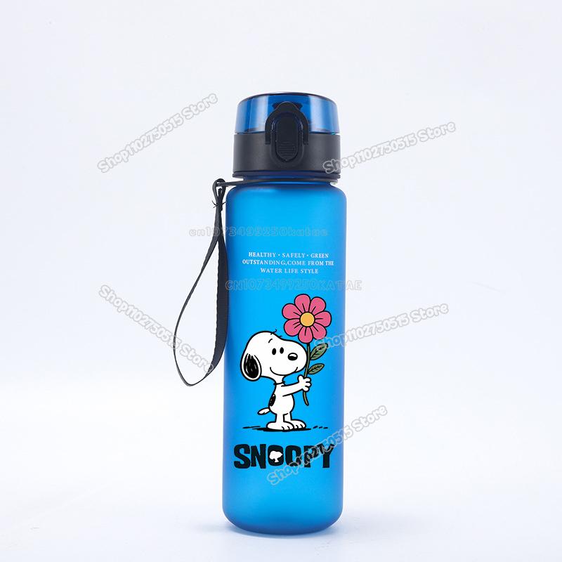 650ml Animation Snoopys Children Water Bottle Boy Girl Outside-Use Sport Straw Mug Animation Design Kids Drink Bottle Leak Proof Polymer Material Jugs