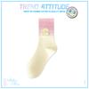 5 Pairs of Female Autumn and Winter Cotton Trend Embroidery Gradient Color All Match Sports Tube Socks
