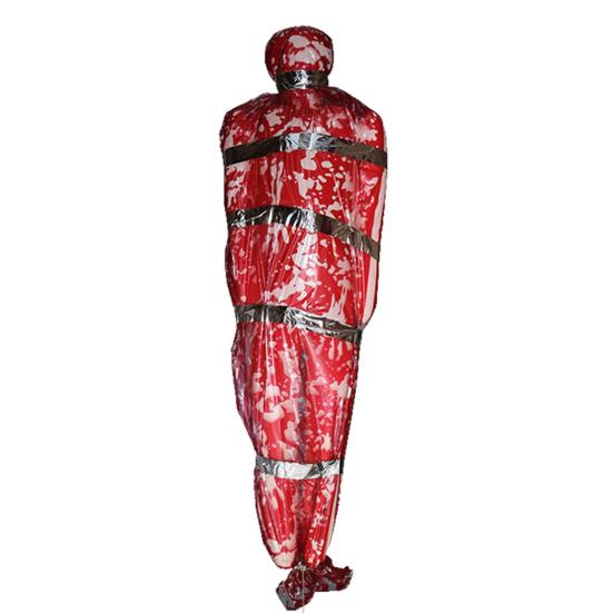 60 Inch Hanging Corpse Dead Victim Props Scary Fake Corpse In Bag Inflatable Hanging Dead Body for Halloween Indoor Outdoor Haunted House Decor
