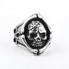 3D Skull Reaper Stainless Steel Gothic Motorcycle Ring