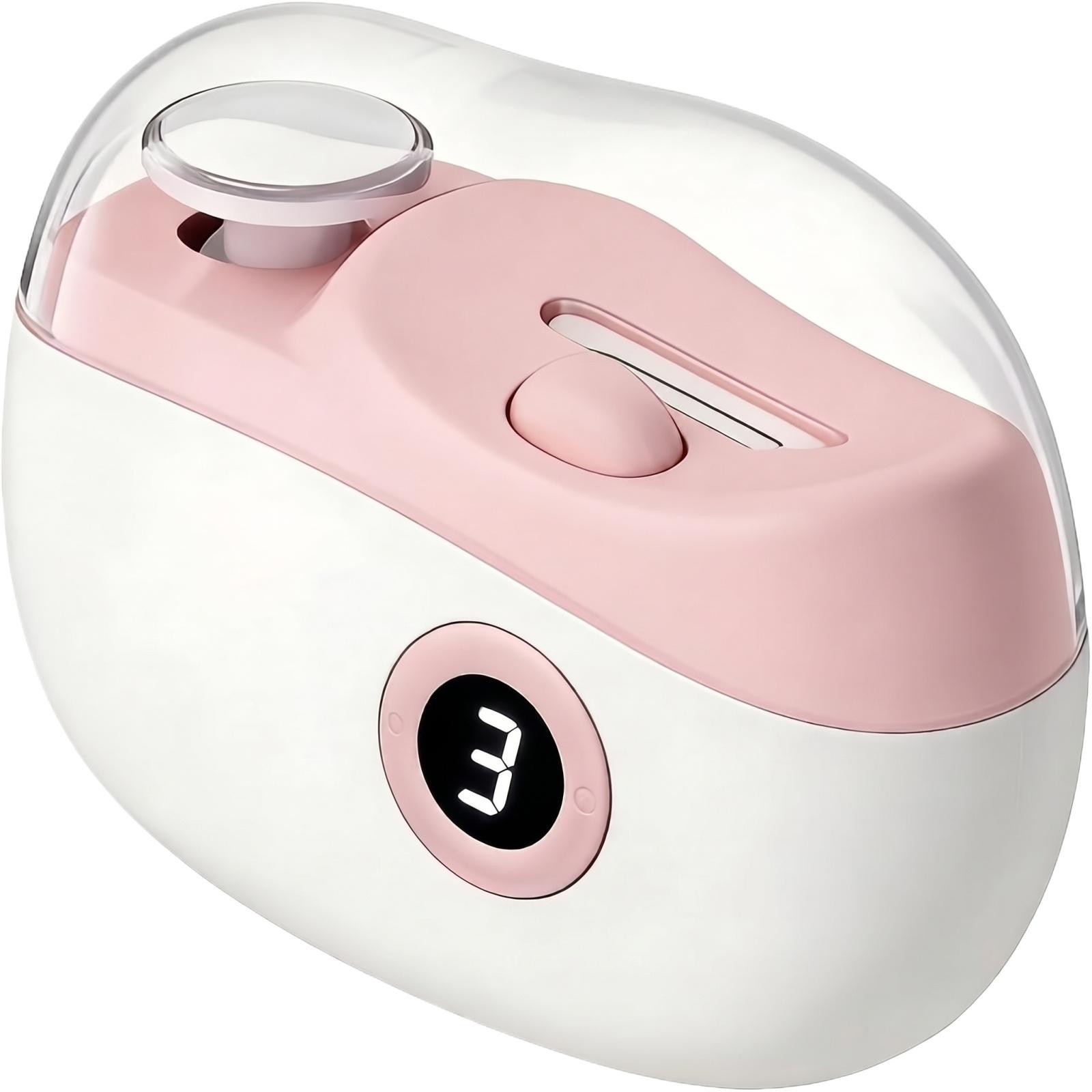 Electric Nail Grinder and Cutter 2 in 1 Portable Rechargeable Nail Trimmer with Adjustable Speed and Digital Display for Precise Nail Care One Size розовый