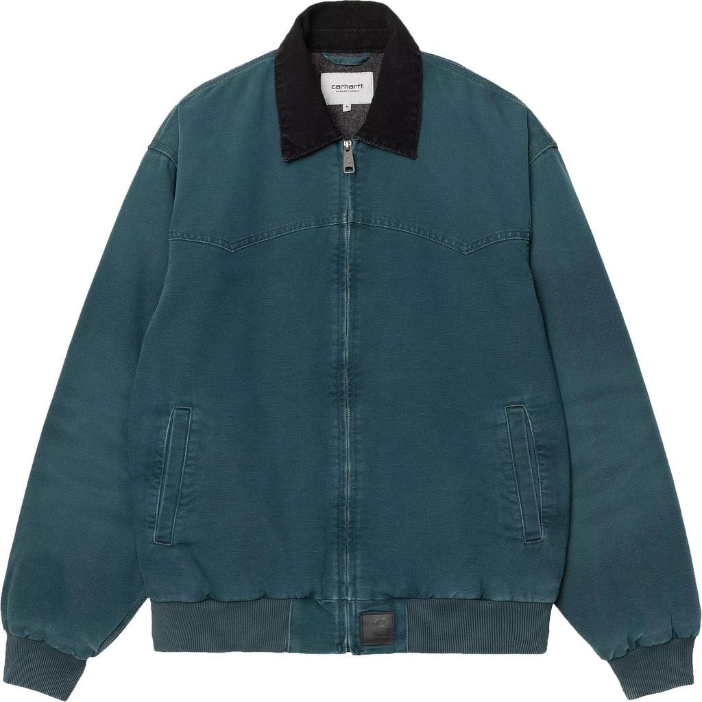 Carhartt WIP SS25 Classica a Coste Vestibilità Larga Tasca con Zip Lavoro Giacca Santa Fe Uomo giacche Verde I034317-2NC-4O