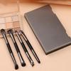Double-Ended Makeup Brushes Set: Eyeshadow Brush, Contour Brush, Blush Brush, Portable Travel Mini Makeup Brush With Mirror