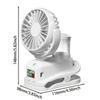 2-In-1 Design Humidifier 2 Humidity Settings Clip Fan Refrigerating Air Cooler  Dormitory Use